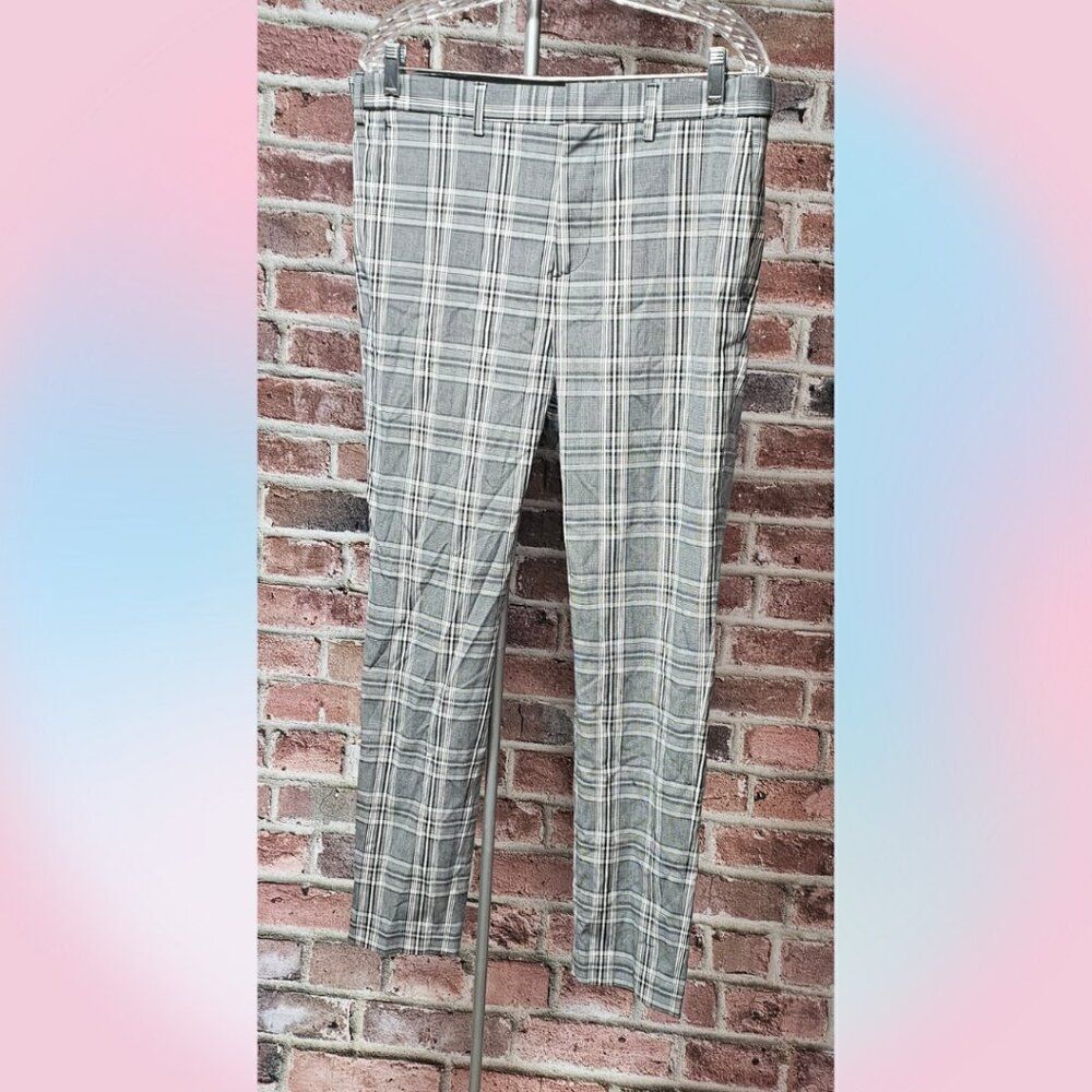 Women's H&M Skinny Fit Plaid Pants 34R